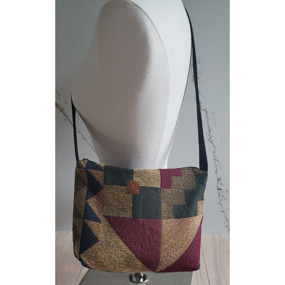 VTG Victoria Rosenthal Crossbody Handmade Tapestry Tote Boho Artisan Outdoor Bag - Picture 1 of 7